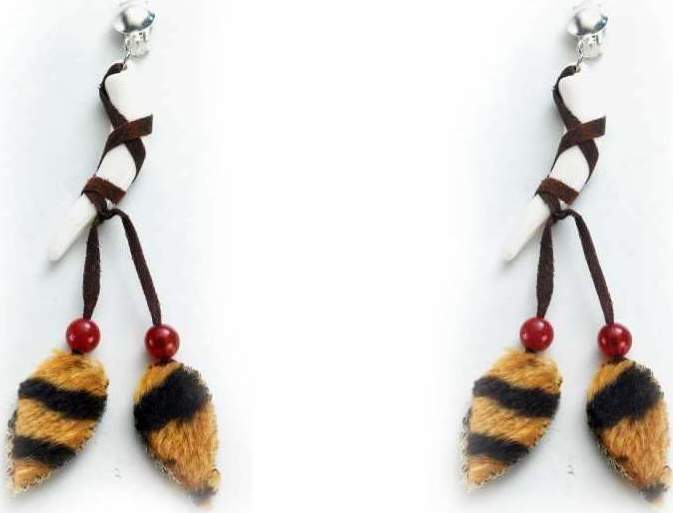 Clown - Σκουλαρίκια Πρωτόγονης Υφασμάτινα 71901