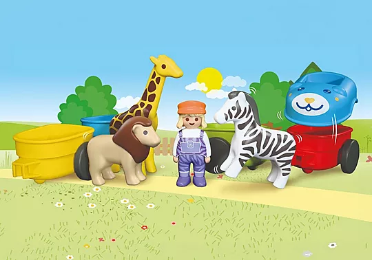 Playmobil Junior - Τρένο Με Ζωάκια 72084