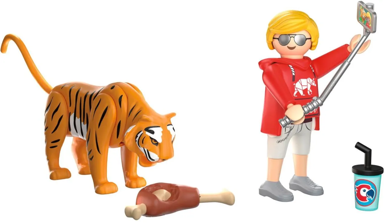 Playmobil Animals & Friends - Τίγρης Και Επισκέπτης Πάρκου 72089