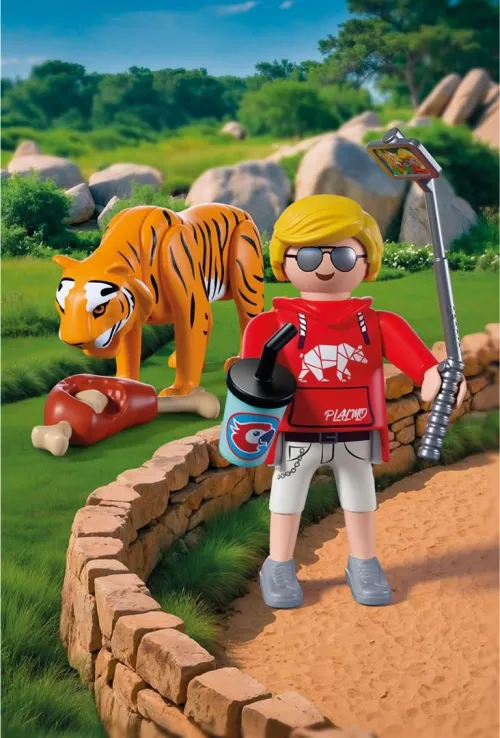 Playmobil Animals & Friends - Τίγρης Και Επισκέπτης Πάρκου 72089