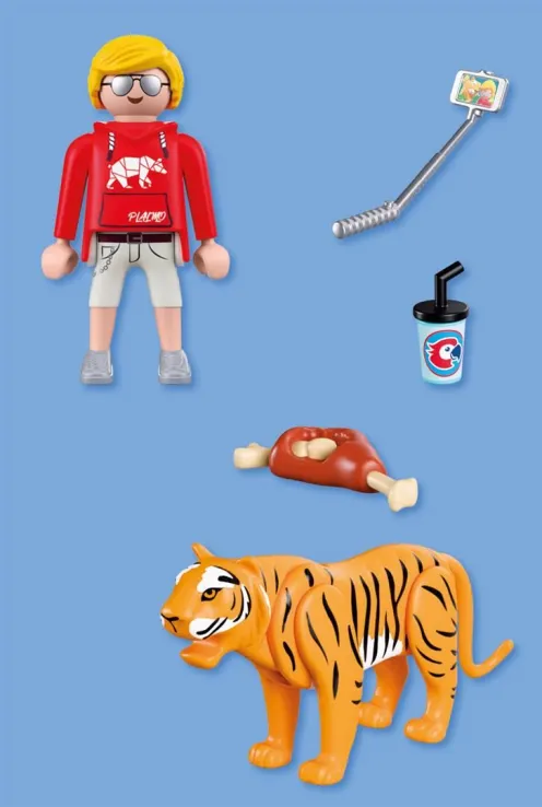 Playmobil Animals & Friends - Τίγρης Και Επισκέπτης Πάρκου 72089