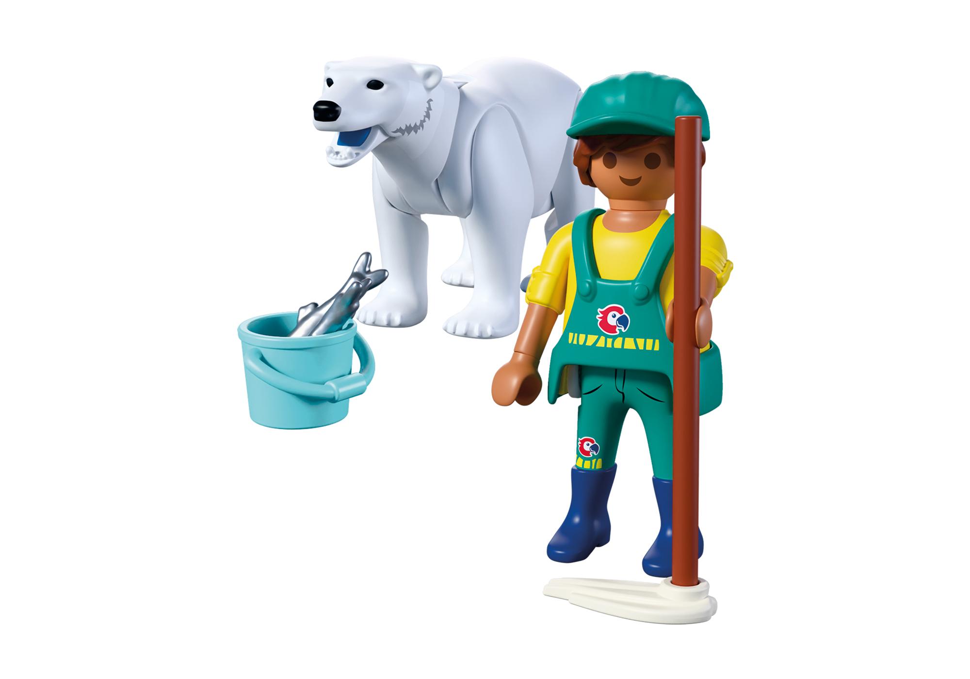 Playmobil Animals & Friends - Πολική Αρκούδα Και Φροντιστής 72090