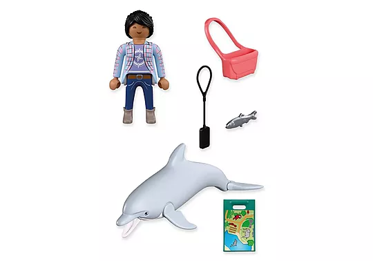 Playmobil Animals & Friends - Δελφίνι Και Επισκέπτης Πάρκου 72091
