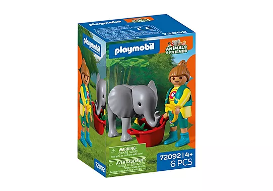 Playmobil Animals & Friends - Μικρός Ελέφαντας Και Φροντιστής 72092
