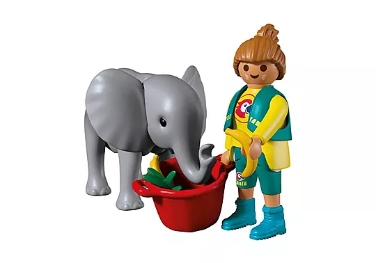 Playmobil Animals & Friends - Μικρός Ελέφαντας Και Φροντιστής 72092