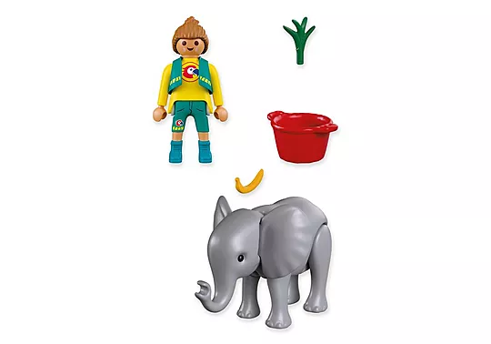 Playmobil Animals & Friends - Μικρός Ελέφαντας Και Φροντιστής 72092