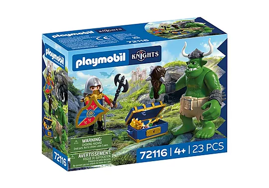 Playmobil Knights - Λεοντόκαρδος Ιππότης Και Τρολ Με Θησαυρό 72116