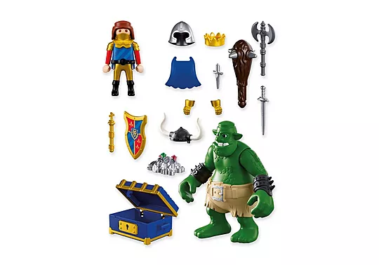 Playmobil Knights - Λεοντόκαρδος Ιππότης Και Τρολ Με Θησαυρό 72116