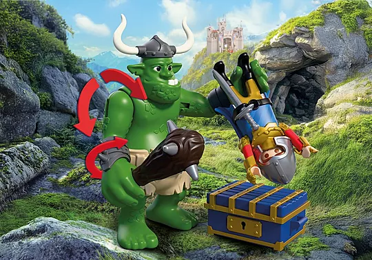 Playmobil Knights - Λεοντόκαρδος Ιππότης Και Τρολ Με Θησαυρό 72116
