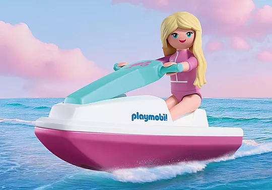 Playmobil Barbie - Κάμπριο Με Θαλάσσιο Jet 72123