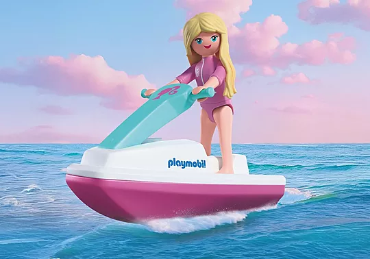 Playmobil Barbie - Κάμπριο Με Θαλάσσιο Jet 72123
