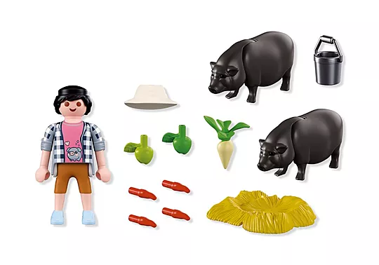 Playmobil Country - Αγρότης Με Βιετναμέζικα Γουρουνάκια 72171