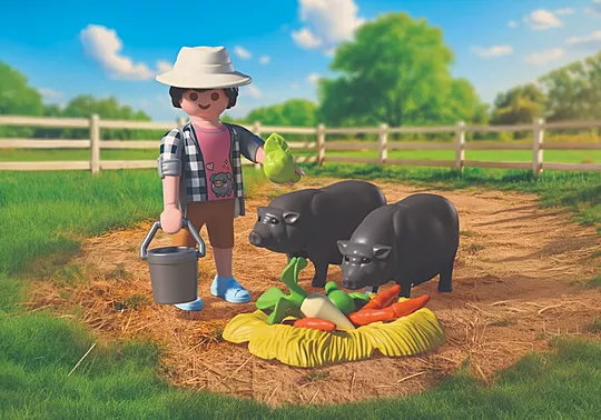 Playmobil Country - Αγρότης Με Βιετναμέζικα Γουρουνάκια 72171