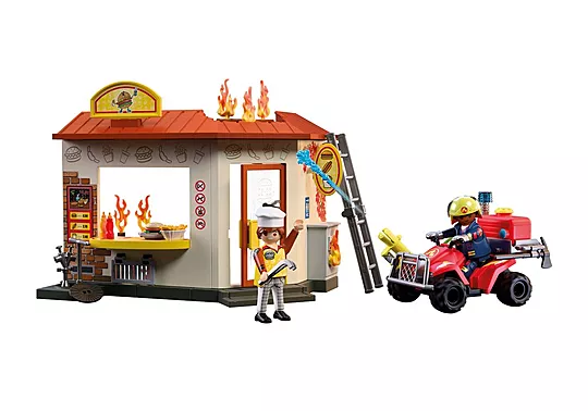 Playmobil City Action - Επιχείρηση Κατάσβεσης Στην Καντίνα Χάμπουργκερ 72195