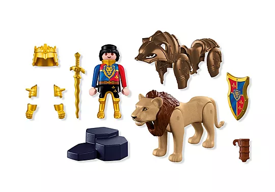 Playmobil Knights - Χρυσός Ιππότης Με Λιοντάρι 72212