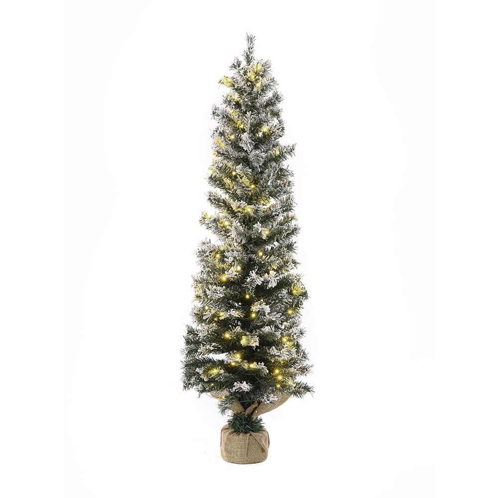 Iliadis - Δέντρο Pre-Lit Snow Pencil Φ40x120εκ ΜΕ 100 Λευκά Λαμπάκια 74490