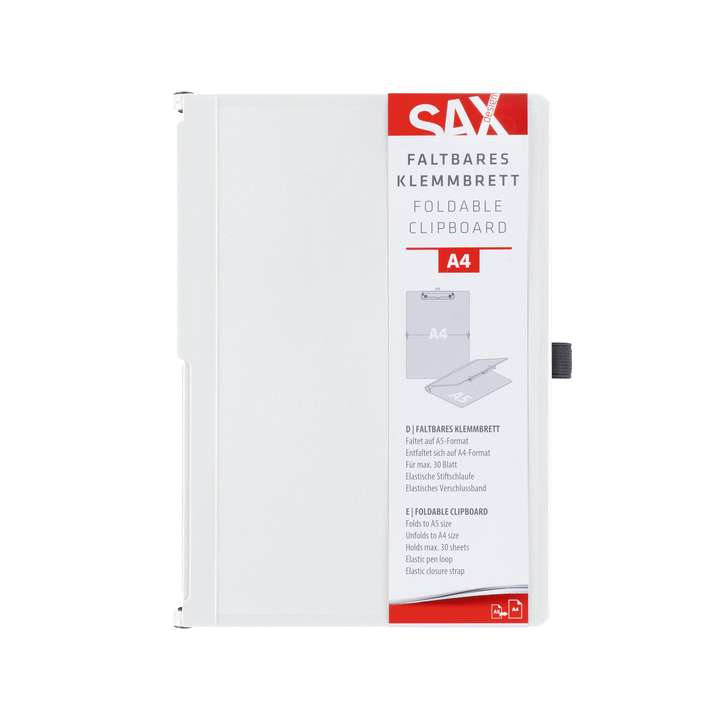Sax - Πιάστρα Διπλή Αναδιπλούμενη Σε Α4/Α5 30φ, Coconut 2-750-10