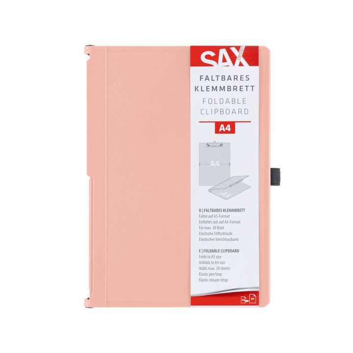 Sax - Πιάστρα Διπλή Αναδιπλούμενη Σε Α4/Α5 30φ, Grapefruit 2-750-21