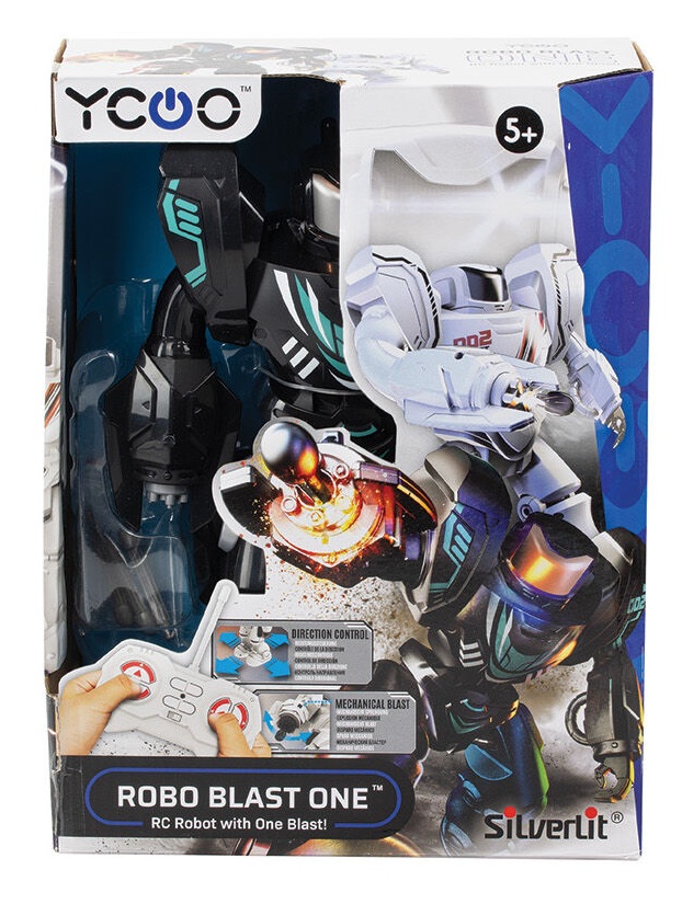 Silverlit - Τηλεκατευθυνόμενο Ρομπότ Ycoo, Robo Blast One, Μαύρο 7530-88589