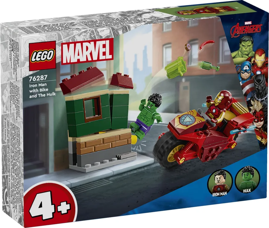 Lego Marvel - Iron Man With Bike And The Hulk 76287