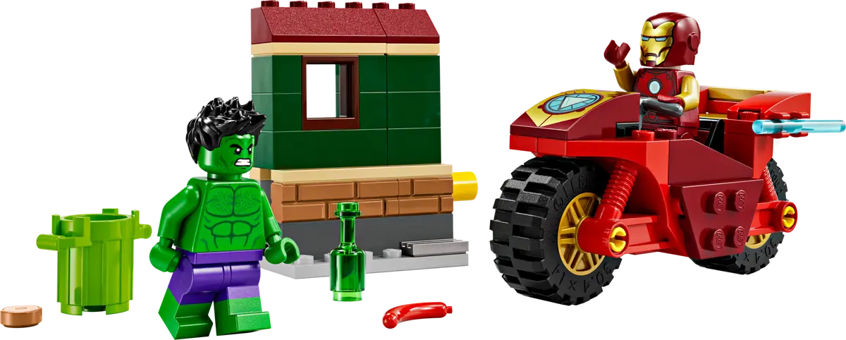 Lego Marvel - Iron Man With Bike And The Hulk 76287