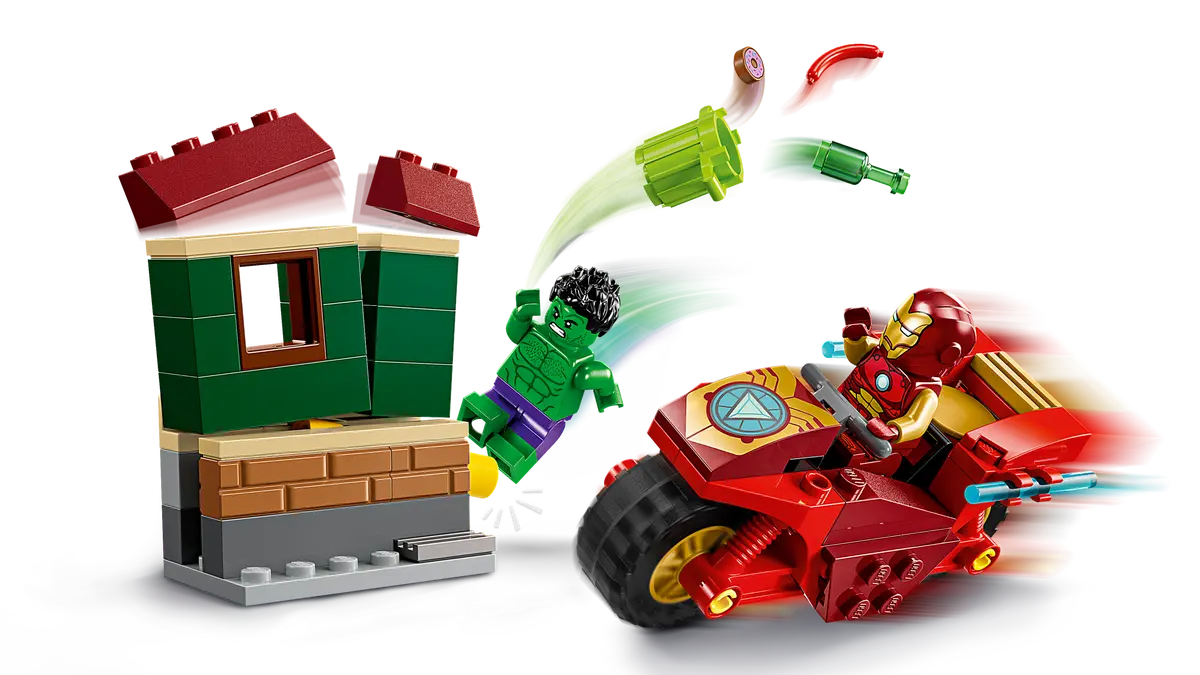 Lego Marvel - Iron Man With Bike And The Hulk 76287