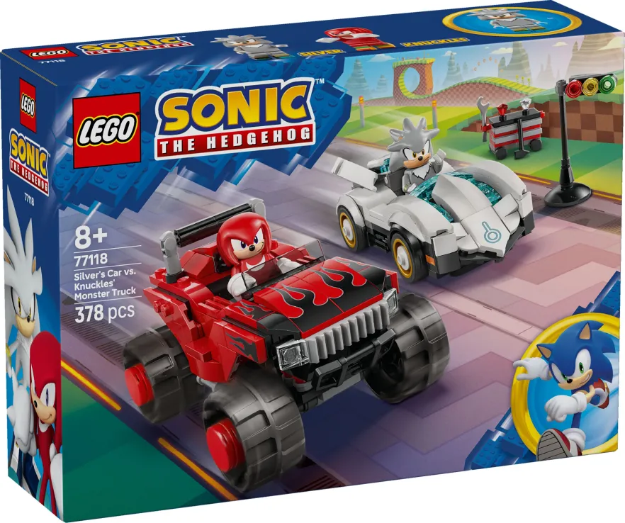 Lego Sonic The Hedgehog - Silver's Car vs. Knuckles' Monster Truck 77118