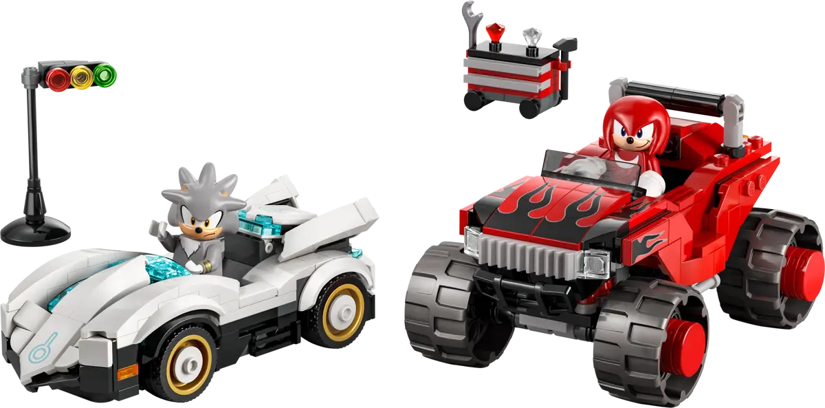 Lego Sonic The Hedgehog - Silver's Car vs. Knuckles' Monster Truck 77118