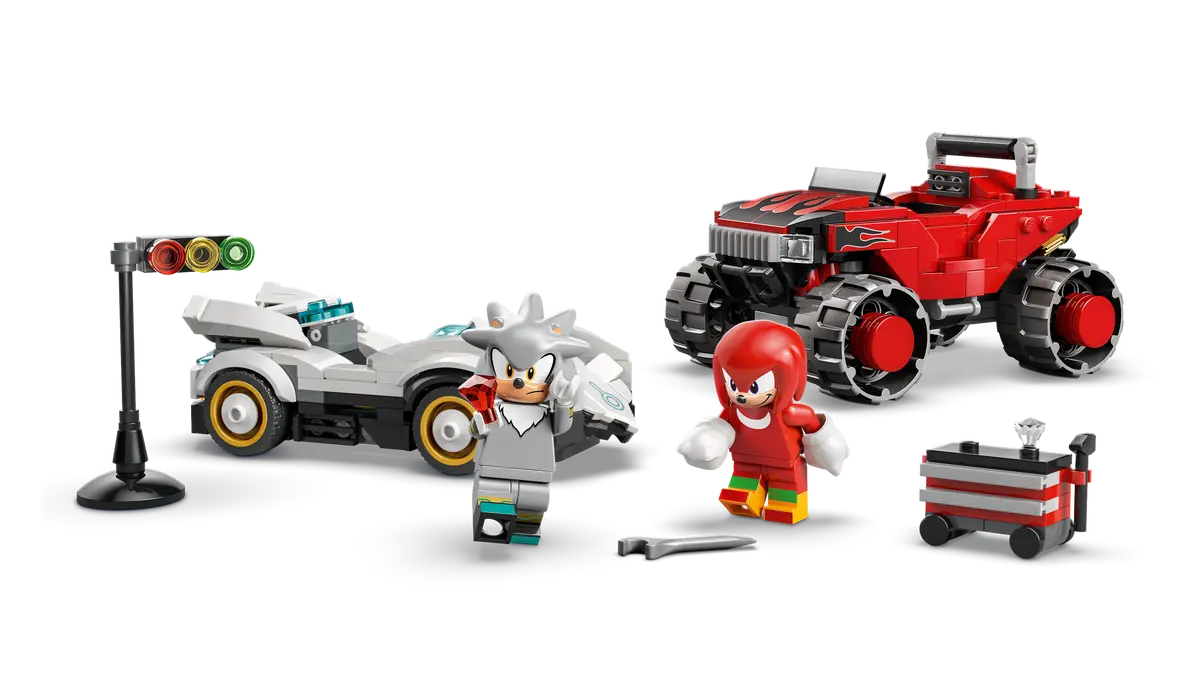 Lego Sonic The Hedgehog - Silver's Car vs. Knuckles' Monster Truck 77118