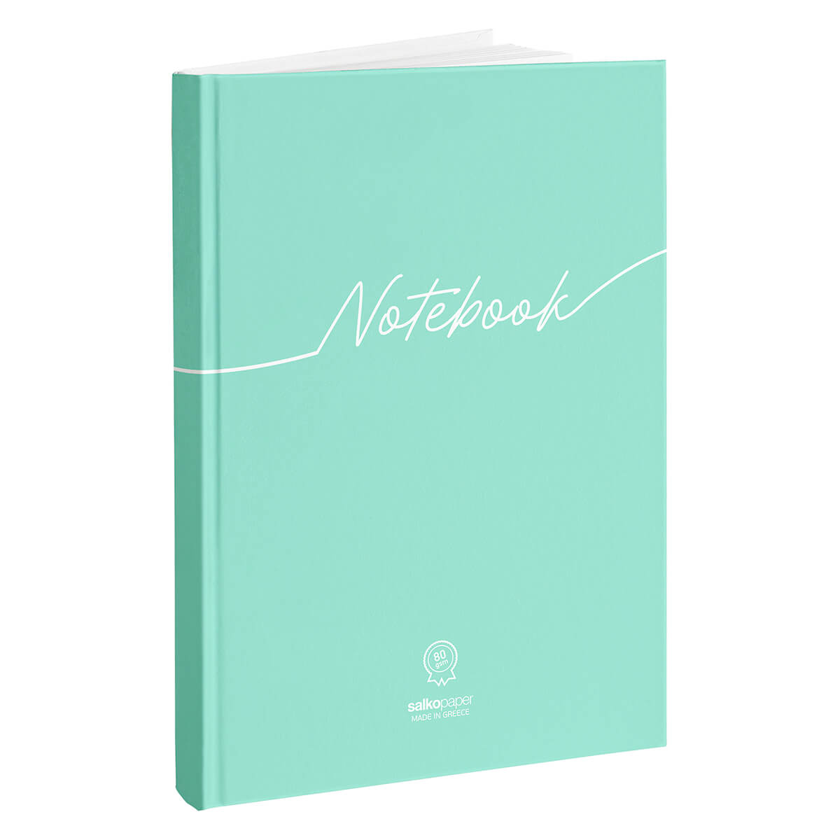 Salko Paper - Τετράδιο Βιβλιοδετημένο Notebook Ριγέ, Pastel Green 17 x 25 cm 96 Φύλλα 7963