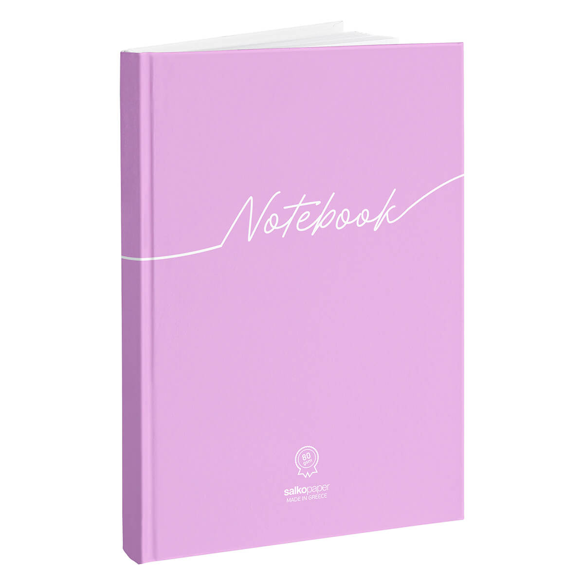 Salko Paper - Τετράδιο Βιβλιοδετημένο Notebook Ριγέ, Pastel Pink 17 x 25 cm 96 Φύλλα 7963