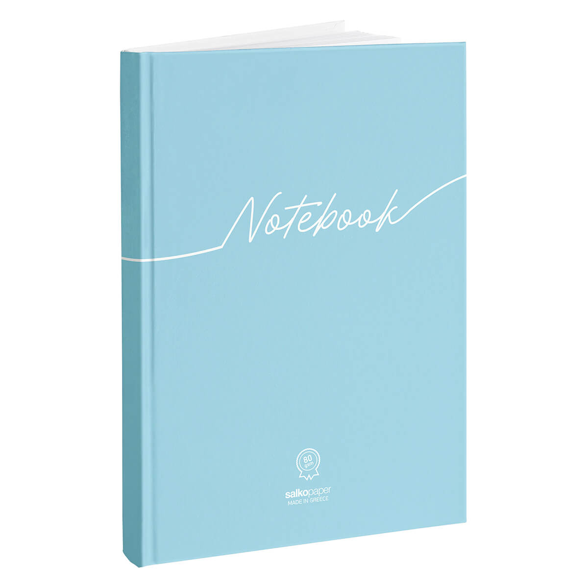 Salko Paper - Τετράδιο Βιβλιοδετημένο Notebook Ριγέ, 17 x 25 cm 96 Φύλλα, Light Blue 7963