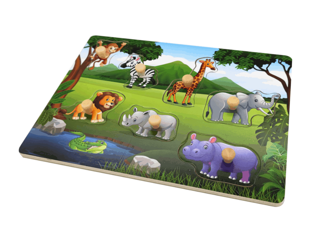 Remoundo - Puzzle Με Μικρά Σφηνώματα, Ζώα Της Ζούγκλας 7 Pcs 8088-1 Remoundo - Puzzle Με Μικρά Σφηνώματα, Ζώα Της Ζούγκλας 7 Pcs 8088-1