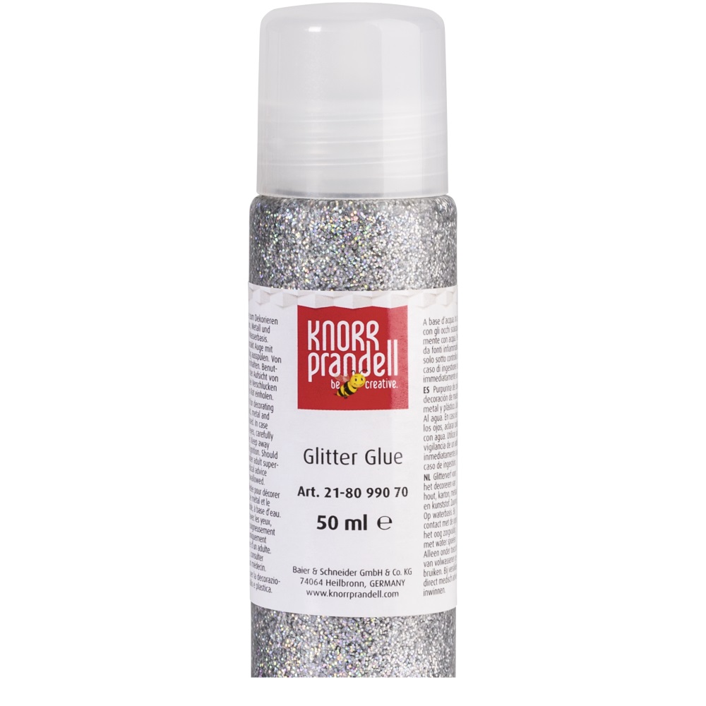 Knorr Prandell - Glitter Glue, Silver-Coloured Rainbow 50ml 8099-070