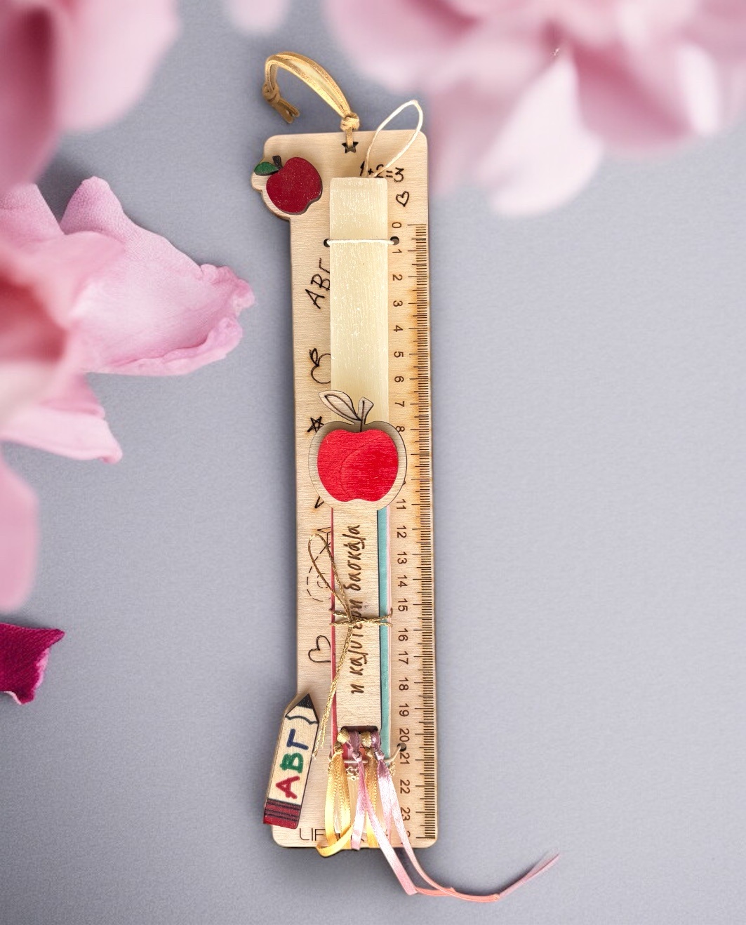 Life Likes - Λαμπάδα Ξύλινος Χάρακας Δασκάλα 8147