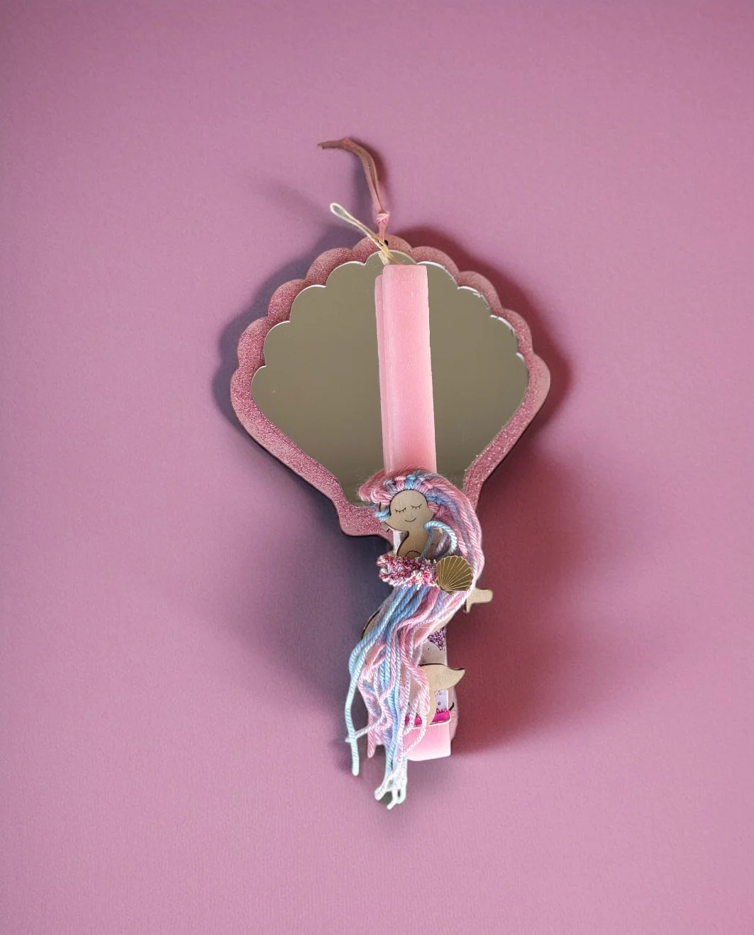 Life Likes - Λαμπάδα Καθρεφτάκι Γοργόνα Με Κοκαλάκι Σε Κουτί 8159