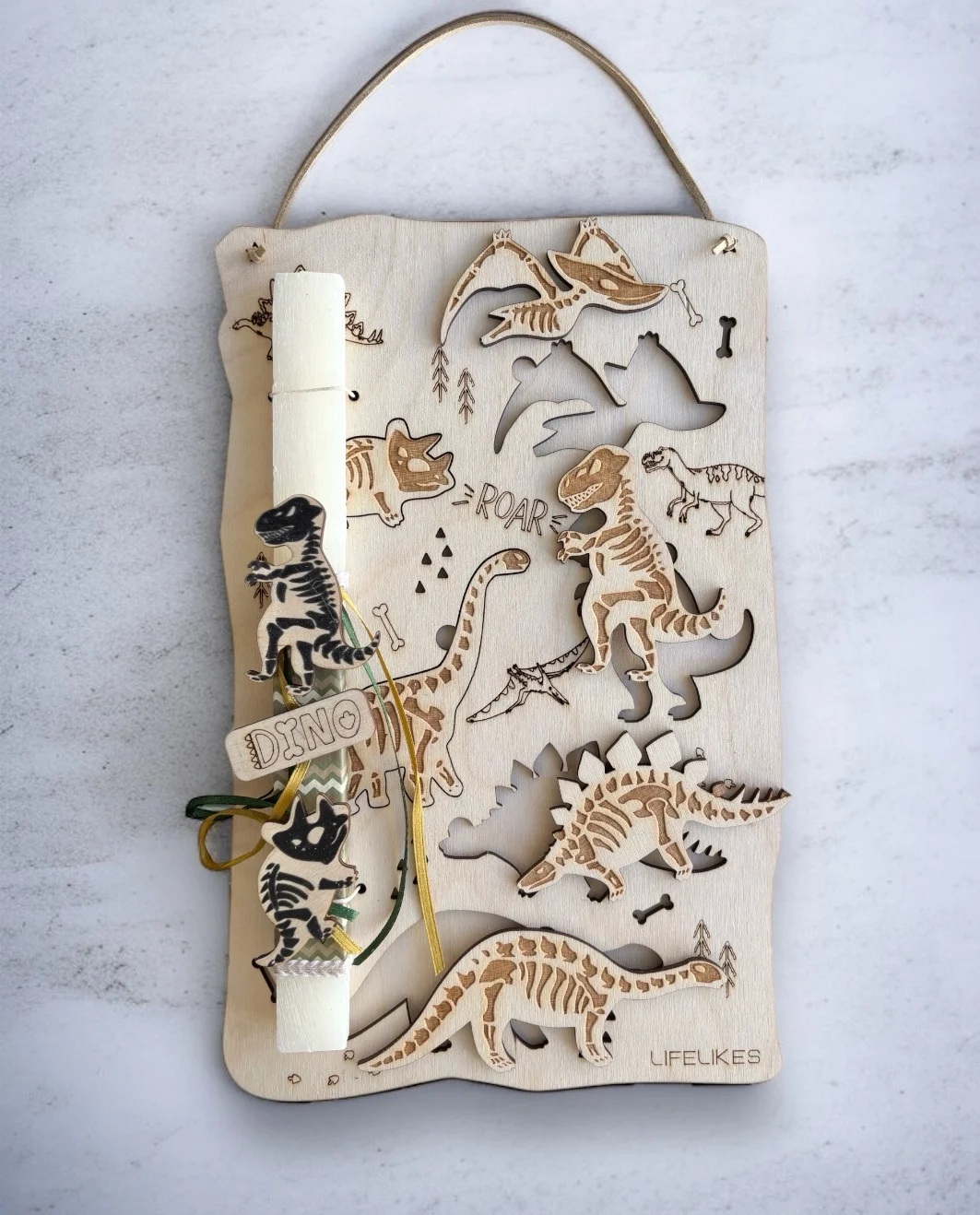 Life Likes - Λαμπάδα Montessori Παζλ Δεινόσαυροι 8167