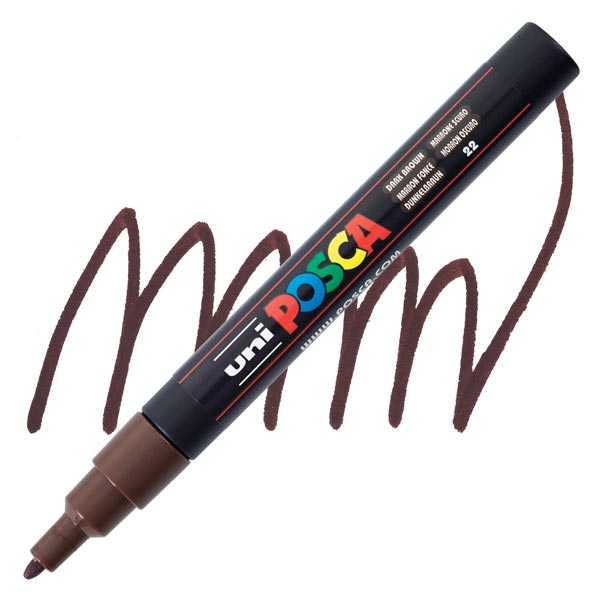 Uniball - Μαρκαδοράκι Posca PC-3M 0.9-1.3 mm, Dark Brown (22) 820231
