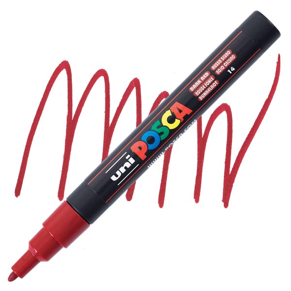 Uniball - Μαρκαδοράκι Posca PC-3M 0.9-1.3 mm, Dark Red (14) 820233