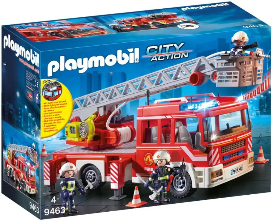 Playmobil City Action - Όχημα Πυροσβεστικής Με Σκάλα & Καλάθι Διάσωσης 9463