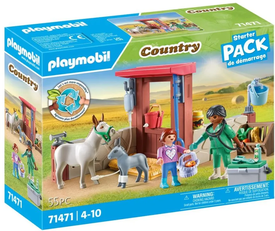Playmobil Country -  Starter Pack Φροντίζοντας Τα Γαϊδουράκια 71471