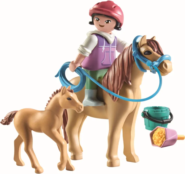 Playmobil Horses Of Waterfall -  Παιδάκι Με Άλογο & Πουλάρι 71498