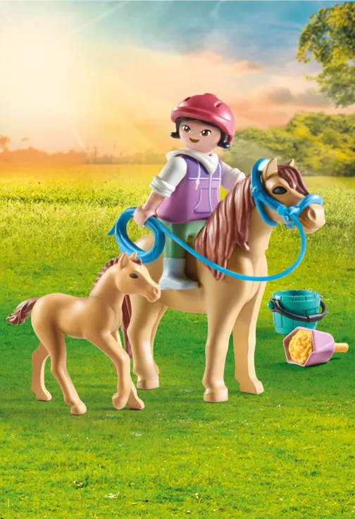 Playmobil Horses Of Waterfall -  Παιδάκι Με Άλογο & Πουλάρι 71498