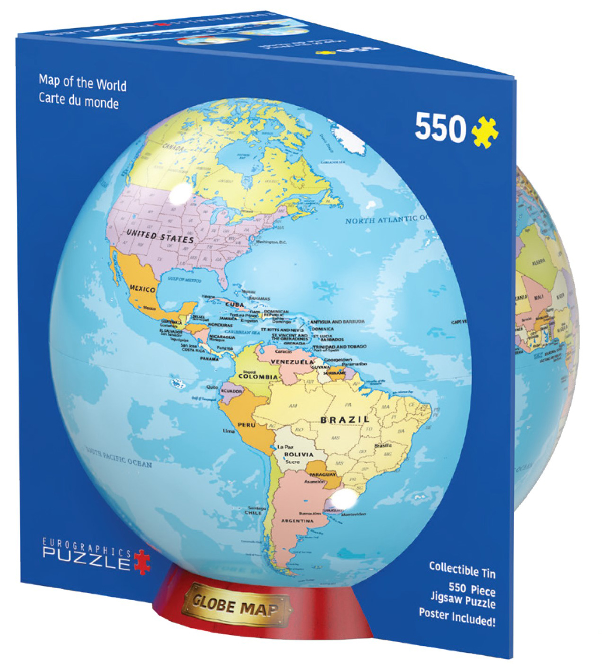 Eurographics - Map of the World Tin 8551-5863 Eurographics - Map of the World Tin 8551-5863