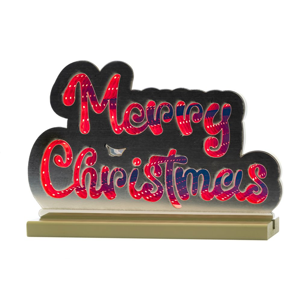 Iliadis - Infinity Φωτιζόμενο Merry Christmas 32x21εκ Διπλής Όψης Σε Ξύλινη Βάση 85896