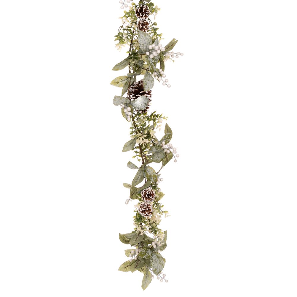 Iliadis - Γιρλάντα Με Κουκουνάρια Και Λευκά Berries 150εκ 86201
