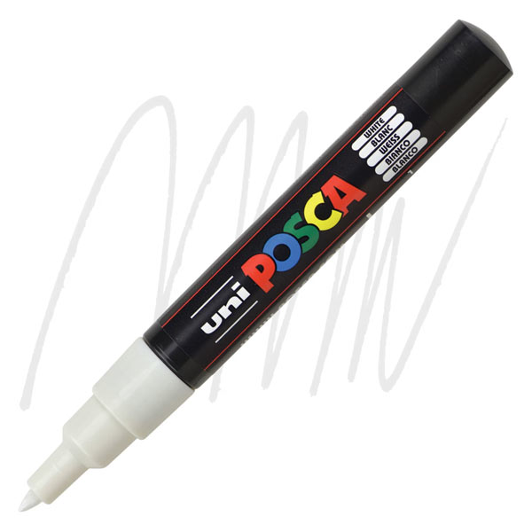 Uniball - Μαρκαδοράκι Posca PC-1M 0.7mm Extra Fine, White (1) 865395