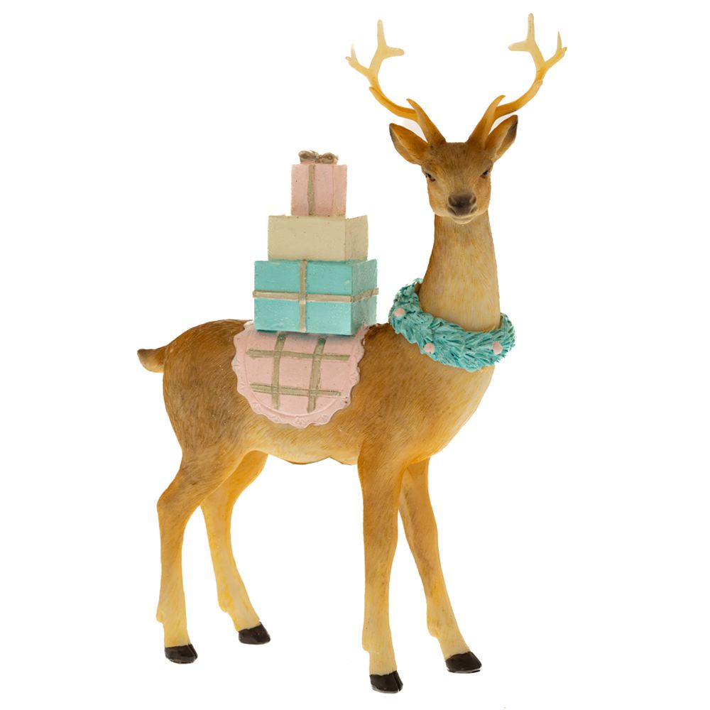 Iliadis - Καφέ Πολυρέζιν Ελάφι Με Δώρα 14.5x5.5x22.5εκ 86648