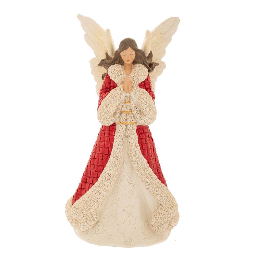 Iliadis - Μπεζ/Κόκκινος Πολυρέζιν Άγγελος 14x10x27εκ 86992