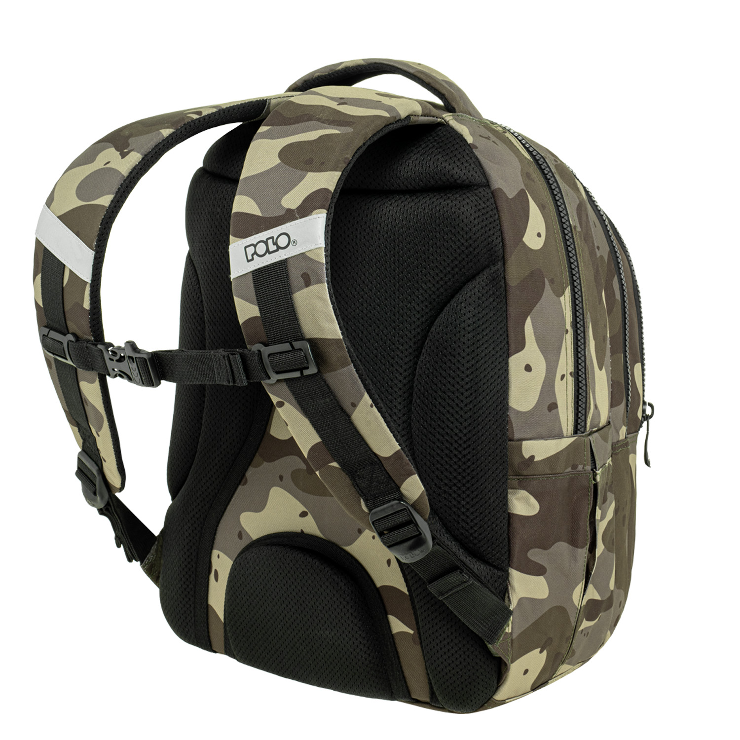 Polo - Σακίδιο Πλάτης Focus, Olive-Camo 2026 9-01-078-8309 + Δώρο Διορθωτική Ταινία Edding